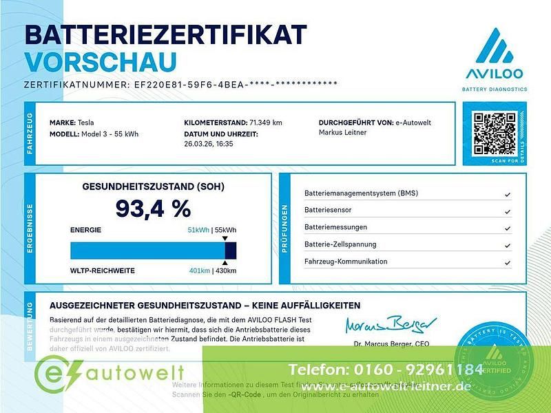 Gebraucht Tesla Model 3 Standard Range Plus 239 kW (325 PS) 2021 Schwarz Limousine