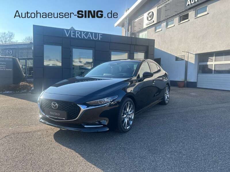 Jet black Neu 2025 Mazda 3 Exclusive-Line Limousine | 33.990 € (Teuer) - Bild 1/4