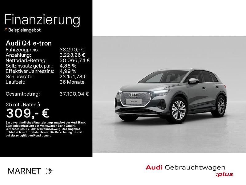 Taifungrau metallic Gebraucht 2023 Audi Q4 e-tron Advanced SUV | 33.290 € (Fairer Preis) - Bild 1/4