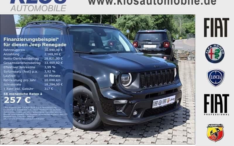 Schwarz Neu 2025 Jeep Renegade North SUV | 30.990 € (Guter Preis) - Bild 1/4
