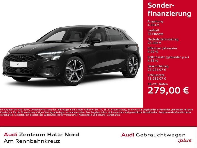 Gebraucht Audi A3 Advanced Plus 150 PS (110 kW) 2023 Mythosschwarz metallic Limousine