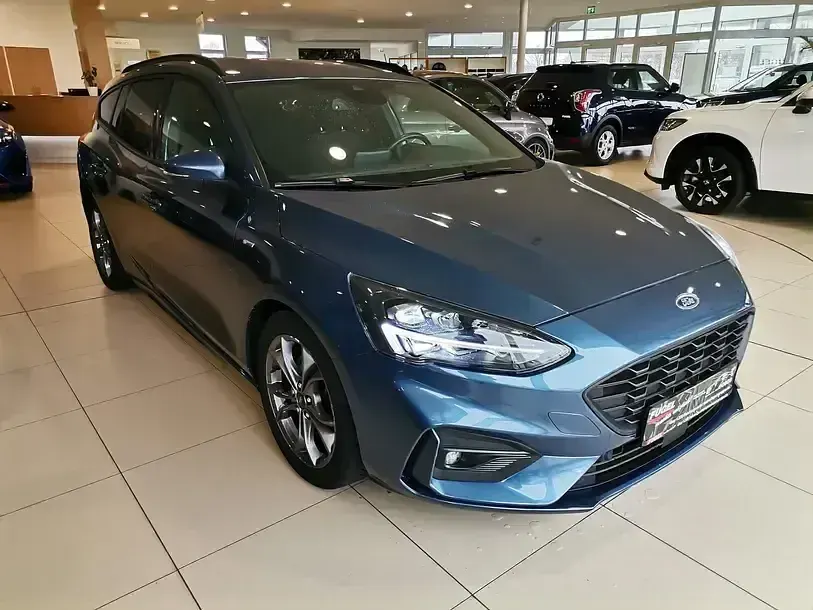 Brugt Ford Focus ST-Line 125 HK (91 kW) 2018 Blå Stationcar