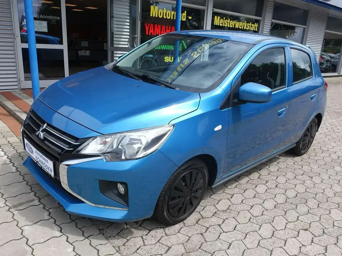 Gebraucht Mitsubishi Space Star Select 71 PS (52 kW) 2023 Atoll blau perleffekt Kleinwagen