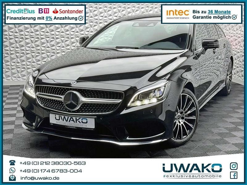 Obsidianschwarz metalliclack Gebraucht 2016 Mercedes CLS350 AMG Kombi | 30.990 € - Bild 1/4