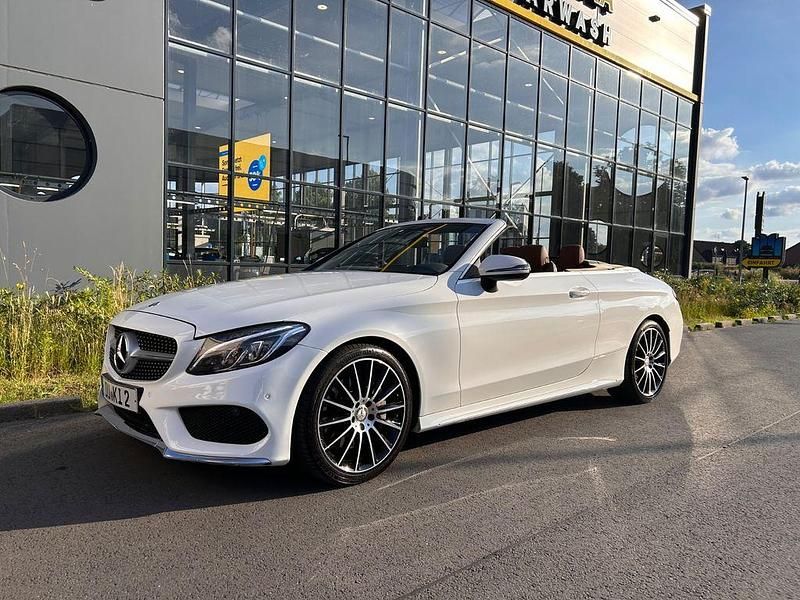 Weiß Gebraucht 2017 Mercedes C250 AMG line Cabrio | 27.899 € (Fairer Preis) - Bild 1/4