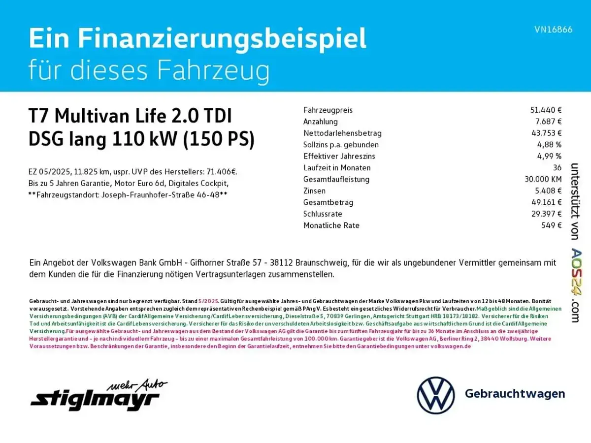 Gebraucht VW Multivan Life 150 PS (110 kW) 2025 Schwarz Van / Kleinbus