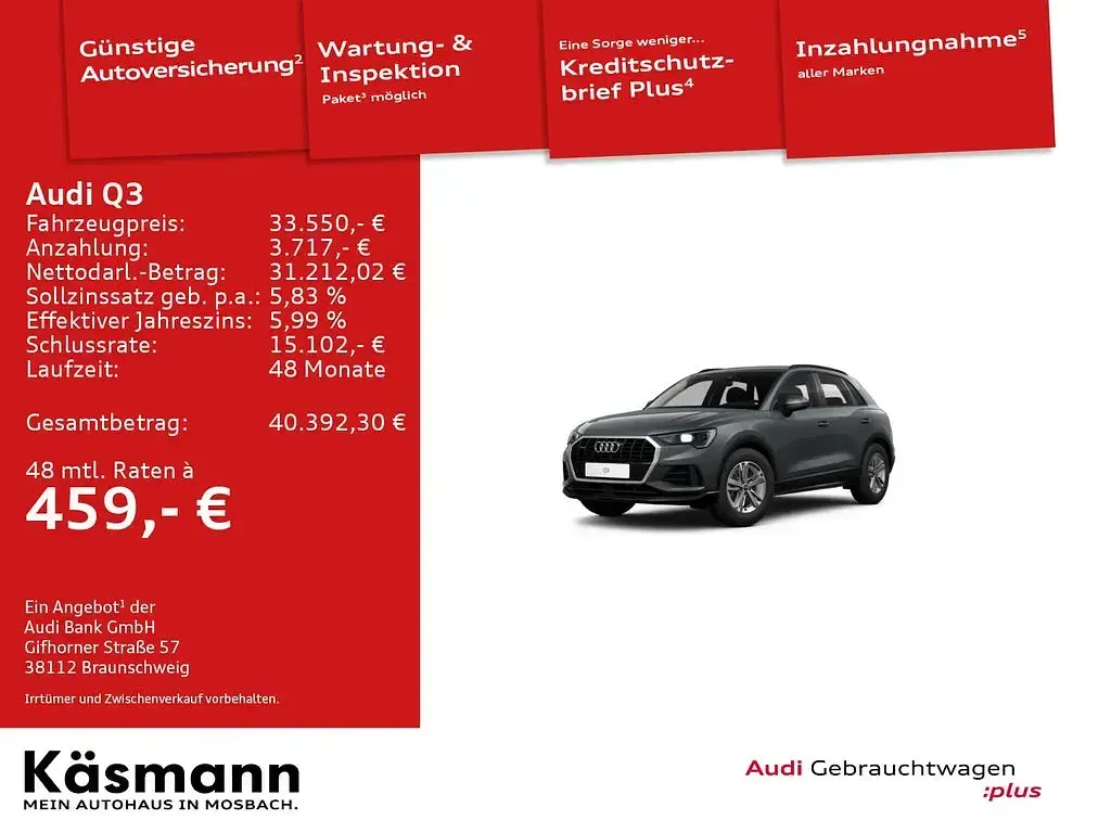 Gebraucht Audi Q3 Ambiente 190 PS (139 kW) 2023 Grau SUV