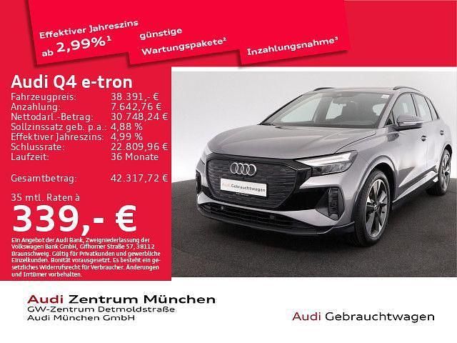 Taifungrau metallic Gebraucht 2022 Audi Q4 e-tron Ambiente SUV | 38.391 € (Fairer Preis) - Bild 1/2