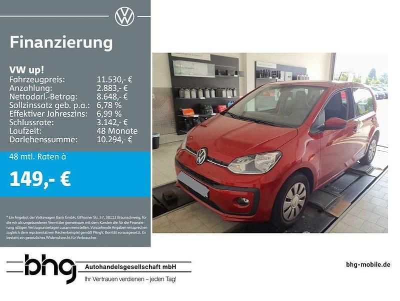 Rot Gebraucht 2022 VW up! Kleinwagen | 10.630 € (Superpreis) - Bild 1/2