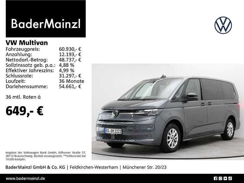 Indiumgrau metallic (metallic) Gebraucht 2024 VW T7 S Van | 60.930 € (Teuer) - Bild 1/4