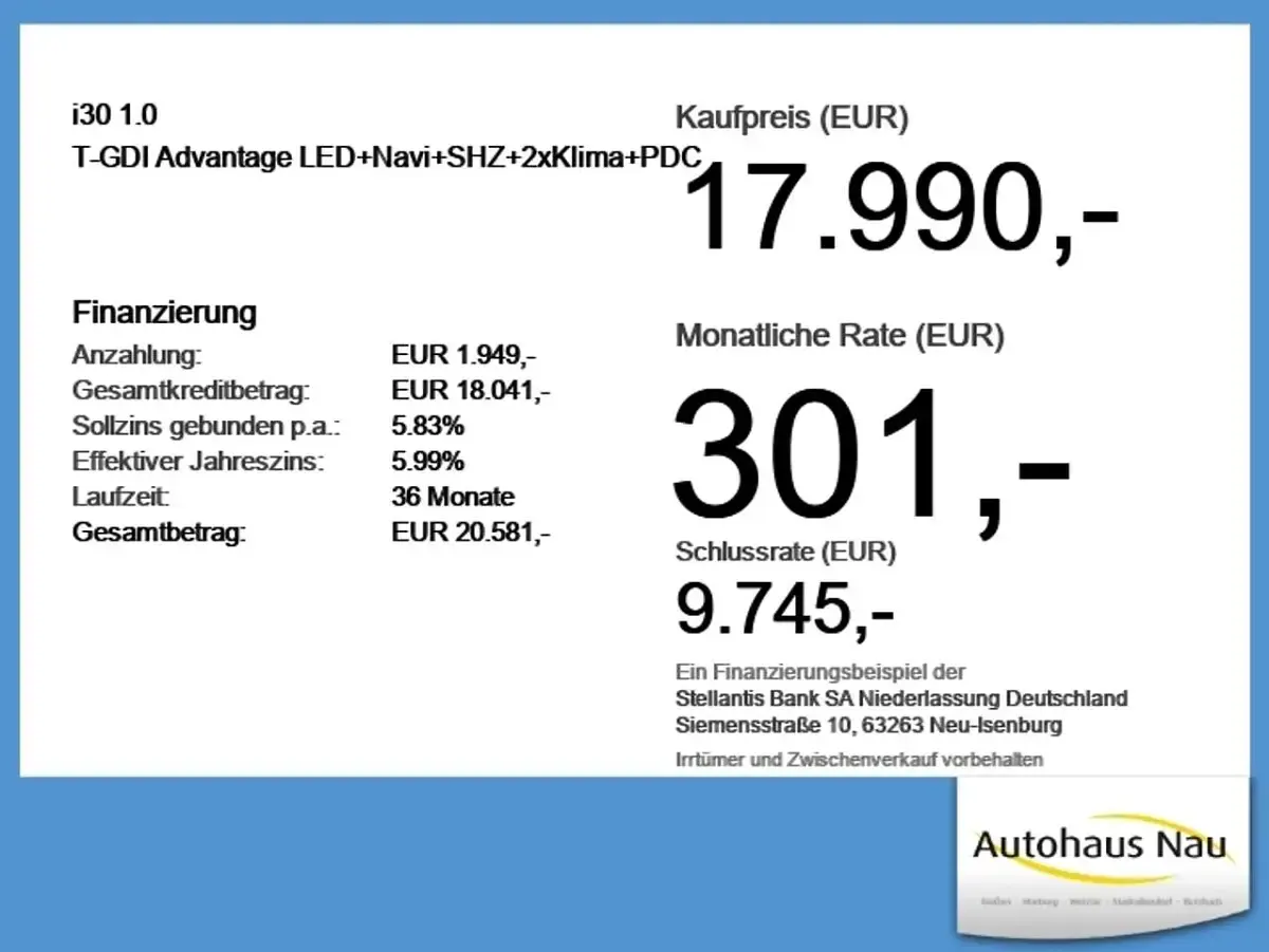 Gebraucht Hyundai i30 Advantage 101 PS (74 kW) 2024 Engine red / sol Limousine