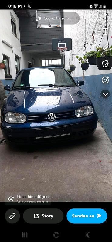 Blau Gebraucht 2001 VW Golf Cabriolet Cabrio | 1.600 € (Guter Preis) - Bild 1/4
