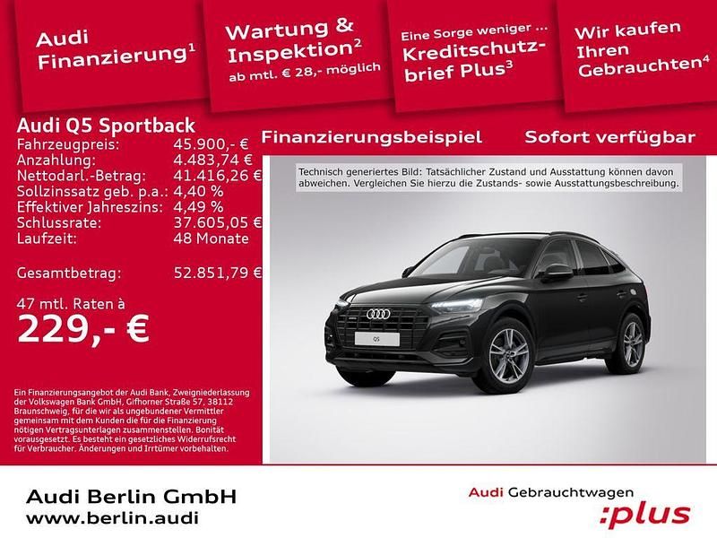 Schwarz Gebraucht 2025 Audi Q5 Sportback Advanced Plus SUV | 45.900 € (Superpreis) - Bild 1/3