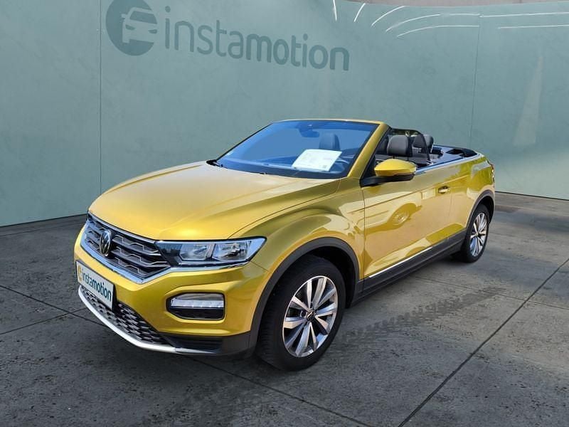 Gelb Gebraucht 2021 VW T-Roc Cabriolet Cabrio | 20.399 € (Fairer Preis) - Bild 1/4