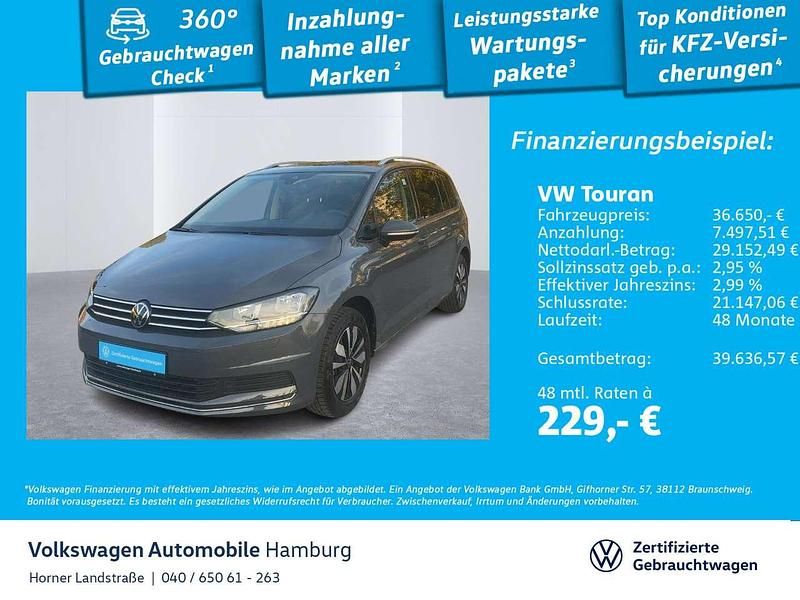 Delfingrau metallic Gebraucht 2024 VW Touran Move Van / Kleinbus | 36.650 € (Fairer Preis) - Bild 1/3
