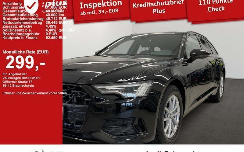 Mythosschwarz metallic Gebraucht 2024 Audi A6 Advanced Plus Kombi | 52.490 € - Bild 1/4