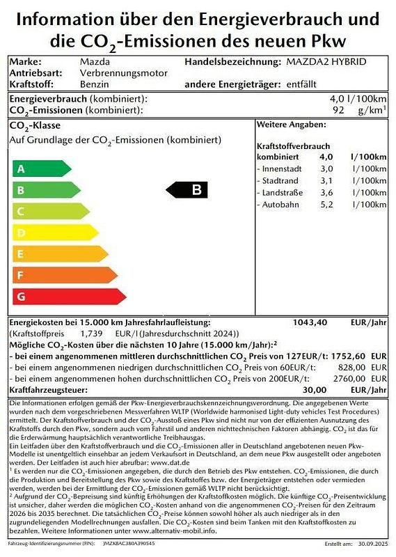 Gebraucht Mazda 2 Exclusive-Line 116 PS (85 kW) 2024 Lead grey Kleinwagen