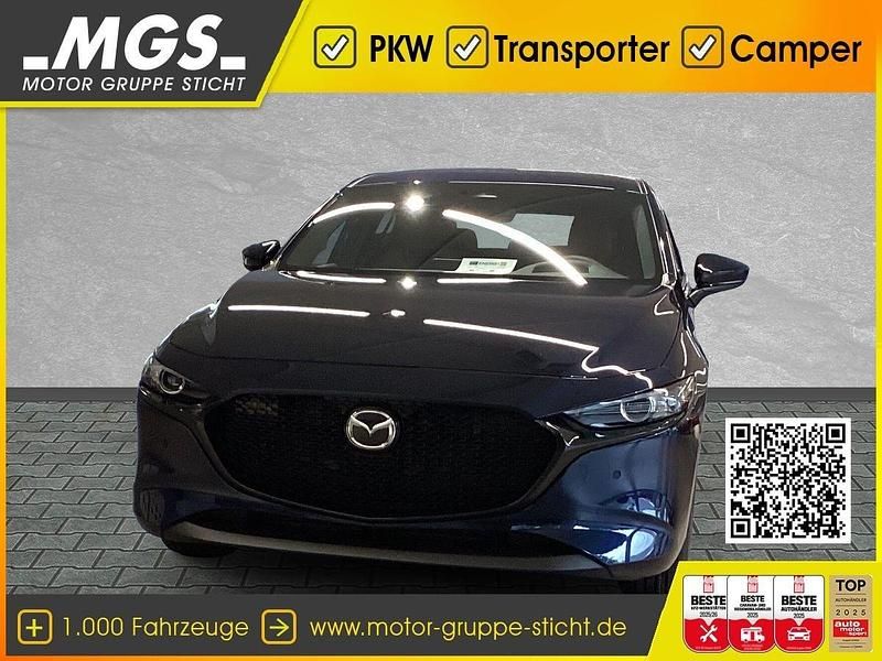 Deep crystal blue Neu 2025 Mazda 3 Nagisa Limousine | 28.790 € - Bild 1/4