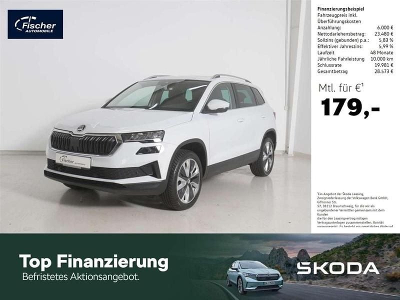 Weiss Gebraucht 2023 Skoda Karoq Ambition SUV | 29.480 € (Guter Preis) - Bild 1/4
