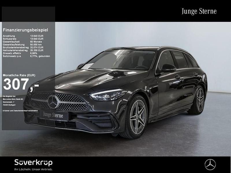 Grau selenitgrau Gebraucht 2023 Mercedes C220 AMG Kombi | 36.970 € (Fairer Preis) - Bild 1/2