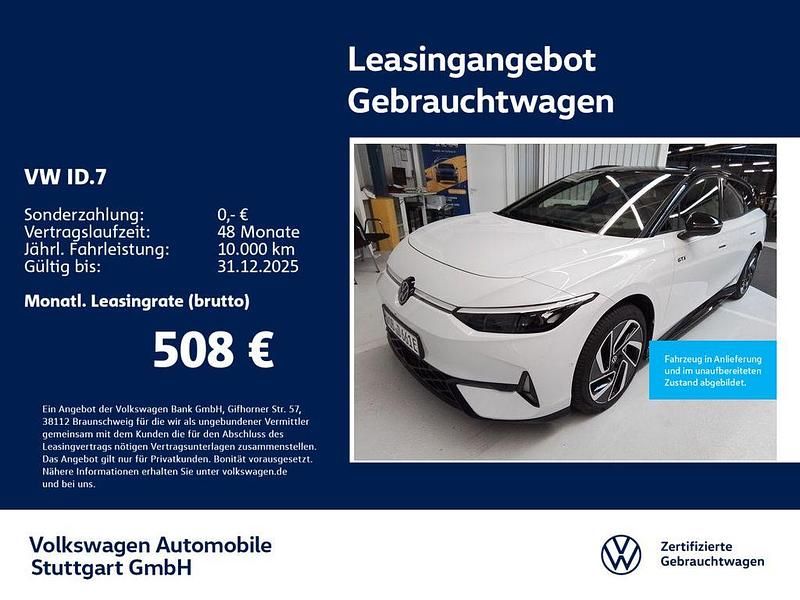 Gletscherweiß metallic/schwarz Gebraucht 2025 VW ID.7 Limousine | 53.930 € (Teuer) - Bild 1/4