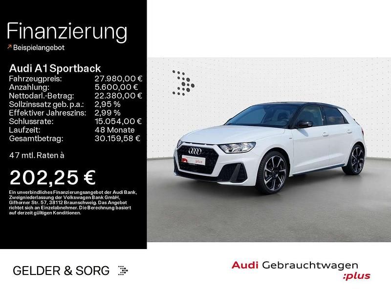 Gletscherweiß metallic Gebraucht 2024 Audi A1 S-Line Kleinwagen | 27.980 € (Fairer Preis) - Bild 1/4