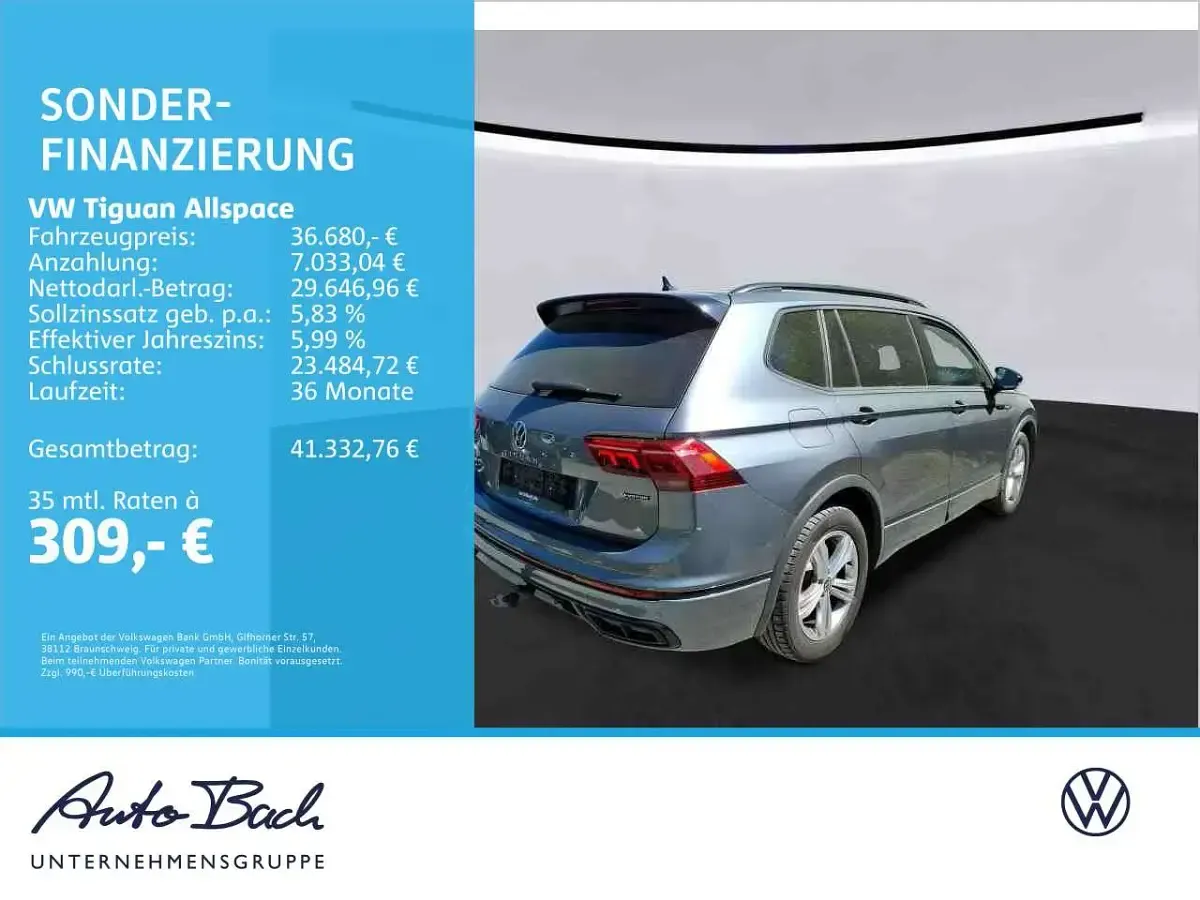 Gebraucht VW Tiguan Allspace R-line 150 PS (110 kW) 2022 Platinum grey metallic SUV