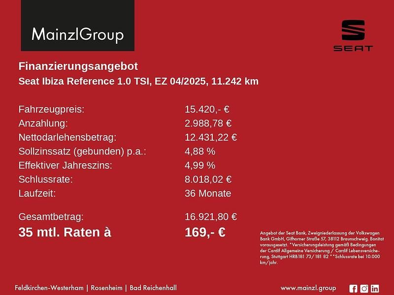 Second-hand Seat Ibiza Reference 95 CP (69 kW) 2024 Alb Berlinǎ