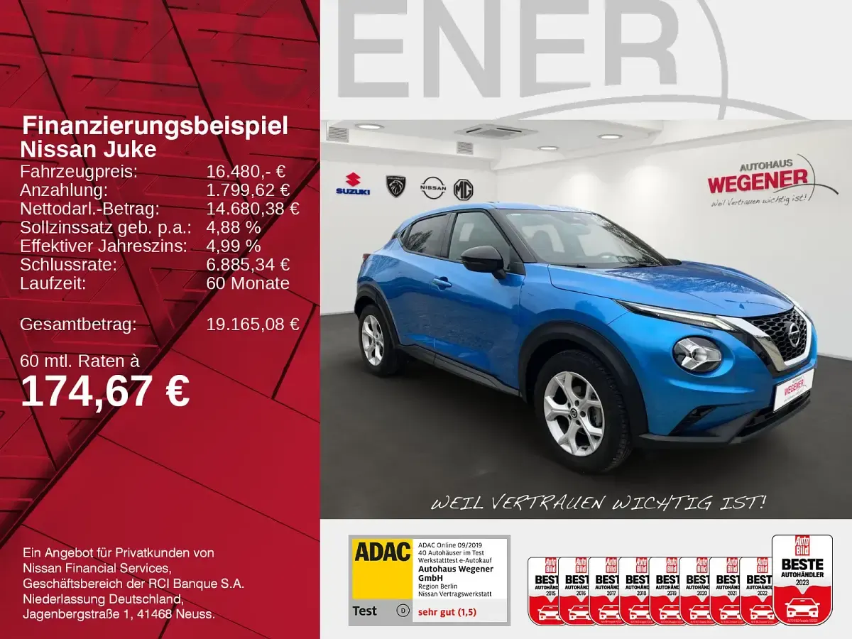 Gebraucht Nissan Juke 360º 114 PS (83 kW) 2021 Blau SUV