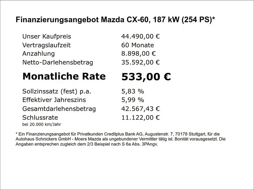 Gebraucht Mazda CX-60 Exclusive-Line 254 PS (186 kW) 2025 Rhodium white SUV