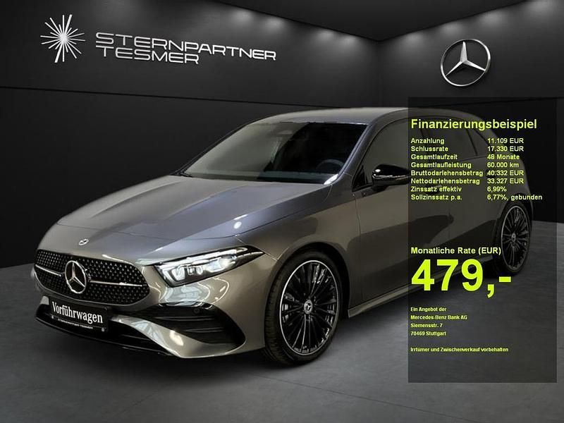 Mountaingrau Gebraucht 2023 Mercedes A180 AMG Limousine | 27.490 € (Guter Preis) - Bild 1/3