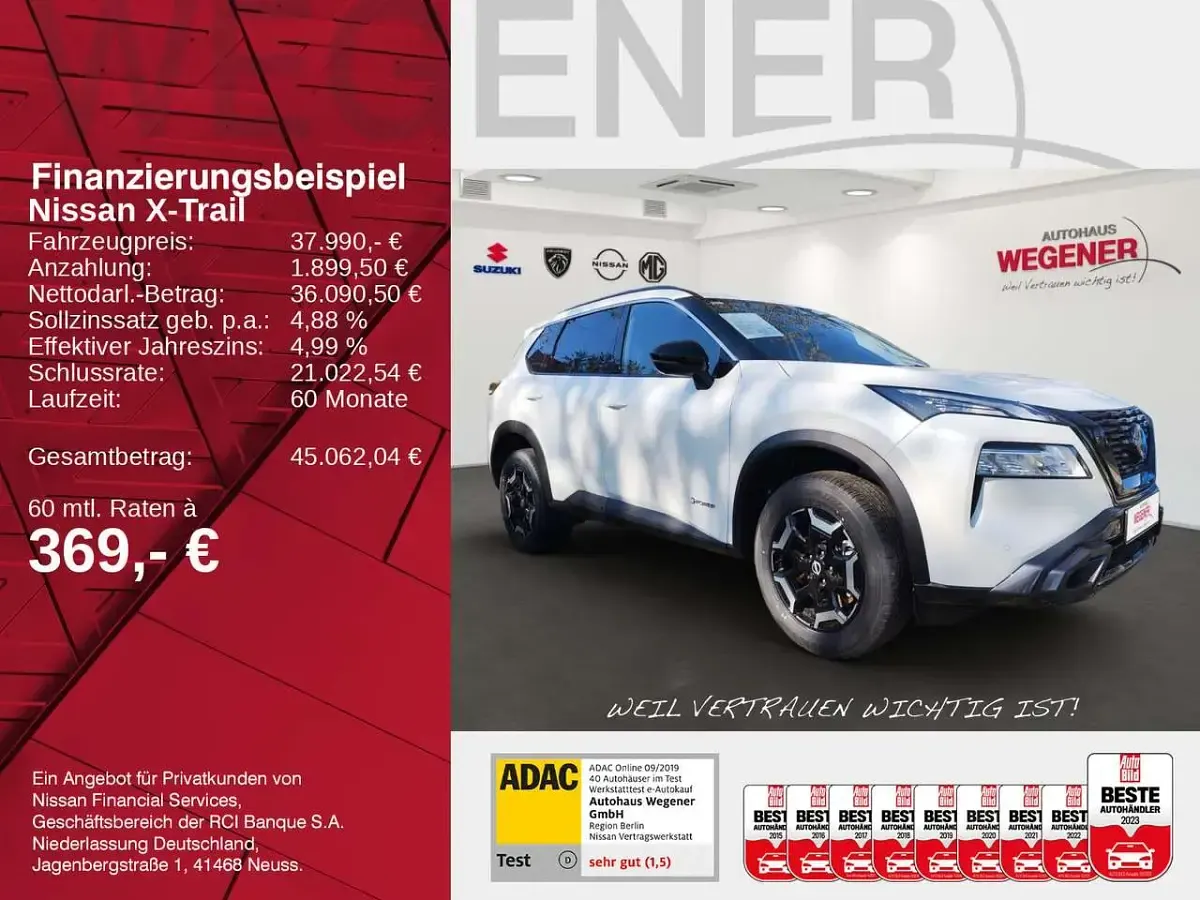 Neu Nissan X-Trail 360º 204 PS (150 kW) 2026 Pearl white SUV