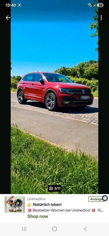 Gebraucht VW Tiguan R-line 239 PS (175 kW) 2017 Rot SUV