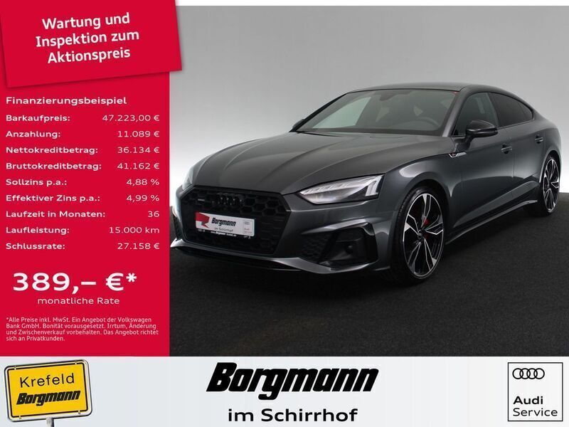 Daytonagrau perleffekt (metallic) Gebraucht 2022 Audi A5 Sportback Ambiente Limousine | 47.223 € - Bild 1/4