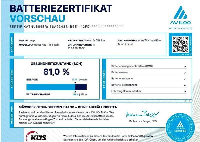 Gebraucht Jeep Compass Trailhawk 241 PS (177 kW) 2021 Grau SUV