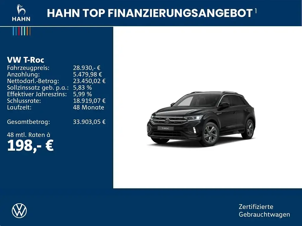 Gebraucht VW T-Roc R-line 150 PS (110 kW) 2025 Schwarz SUV