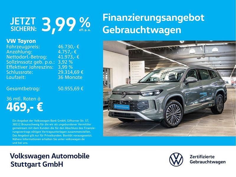 Cipressinogrün metallic Gebraucht 2025 VW Tayron Life SUV | 46.730 € (Guter Preis) - Bild 1/4
