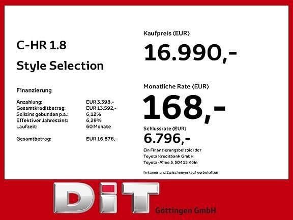 Novaweiß perleffekt / dach schwarz Gebraucht 2018 Toyota C-HR+ Plus SUV | 16.990 € (Fairer Preis) - Bild 1/1