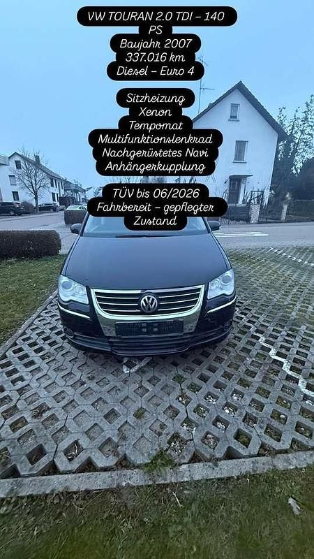 Gebraucht VW Touran Highline 140 PS (102 kW) 2007 Schwarz Van / Kleinbus