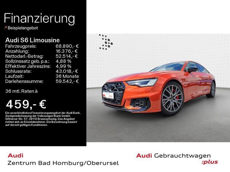 Korallenorange metallic indivi Gebraucht 2024 Audi S6 Sport Limousine | 68.890 € (Etwas zu teuer) - Bild 1/4