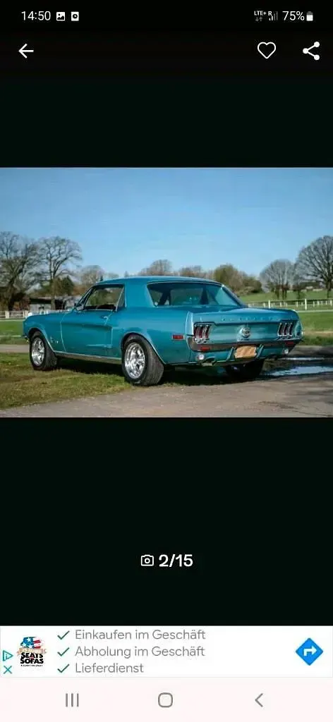 Gebraucht Ford Mustang 200 PS (147 kW) 1968 Blau Coupé