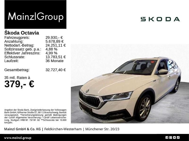 Candyweiß Gebraucht 2023 Skoda Octavia Scout Kombi | 29.930 € (Fairer Preis) - Bild 1/3