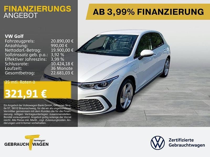 Weiß Gebraucht 2021 VW Golf VIII GTE Limousine | 20.890 € (Fairer Preis) - Bild 1/4