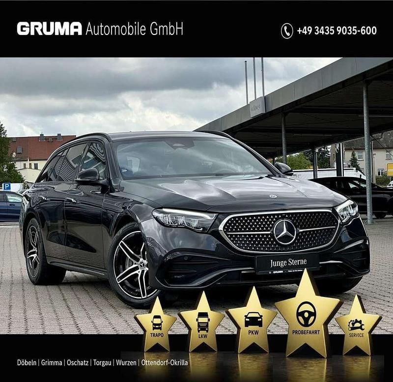 Lack graphitgrau Gebraucht 2024 Mercedes E220 AMG Kombi | 47.490 € (Guter Preis) - Bild 1/4