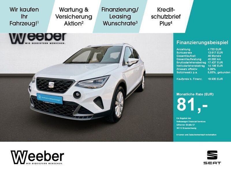 Nevada weiss Gebraucht 2024 Seat Arona FR SUV | 18.930 € (Guter Preis) - Bild 1/4