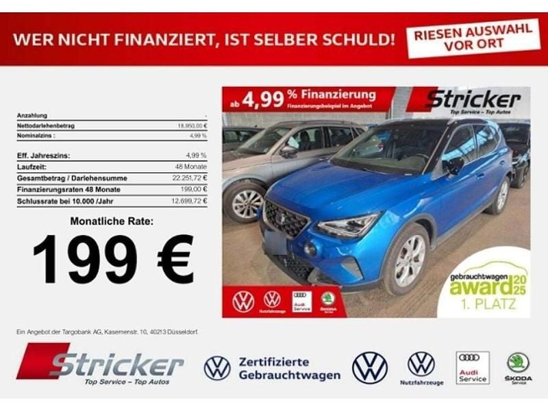 Gebraucht Seat Arona FR 116 PS (85 kW) 2025 Sapphire blau metallic (metallic) SUV