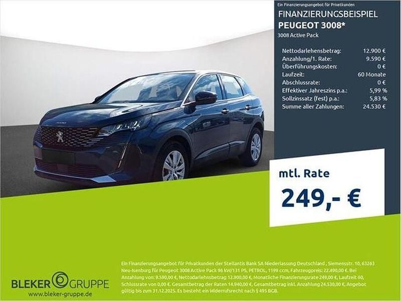 Blau Gebraucht 2023 Peugeot 3008 Active Limousine | 22.490 € (Guter Preis) - Bild 1/3