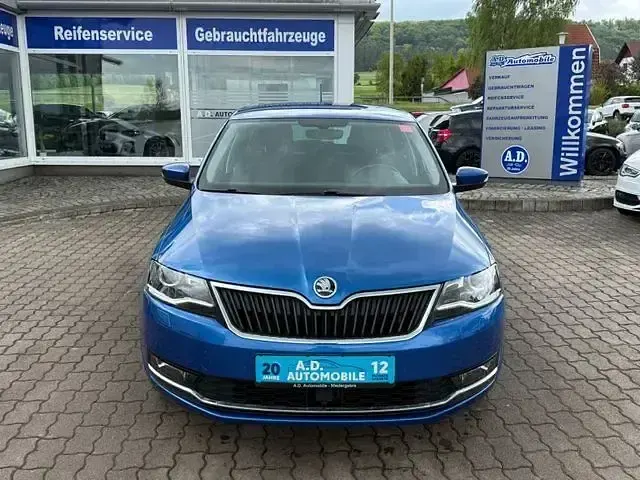 Gebraucht Skoda Rapid Clever 103 PS (75 kW) 2018 Blau Kleinwagen
