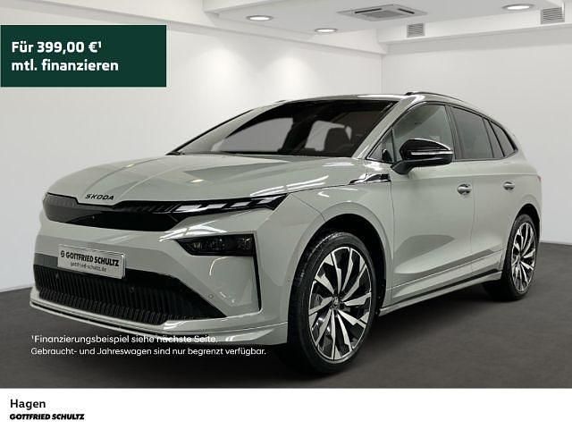 Grau Gebraucht 2025 Skoda Enyaq iV SportLine SUV | 53.880 € (Teuer) - Bild 1/4