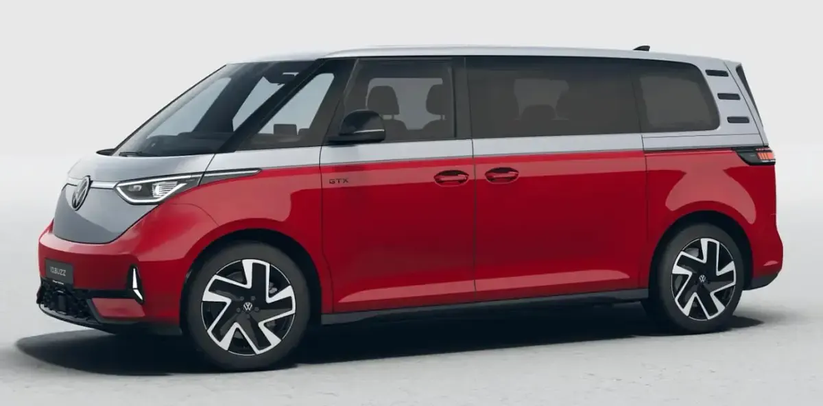 Neu VW ID. Buzz GTX 250 kW (340 PS) 2026 Monosilber metallic / kirschrot Van / Kleinbus